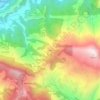 Mapa topográfico Charunge, altitud, relieve