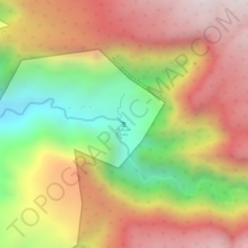 Mapa topográfico Piduan Falls, altitud, relieve