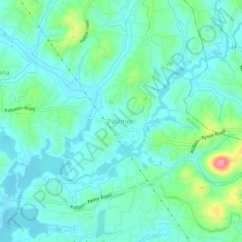 Mapa topográfico Pallimon, altitud, relieve
