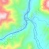 Mapa topográfico Irra, altitud, relieve