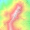 Mapa topográfico Punta Desconocida, altitud, relieve