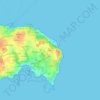 Mapa topográfico Kerohet, altitud, relieve