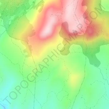 Mapa topográfico El Valle, altitud, relieve