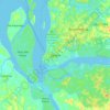 Mapa topográfico Belém, altitud, relieve