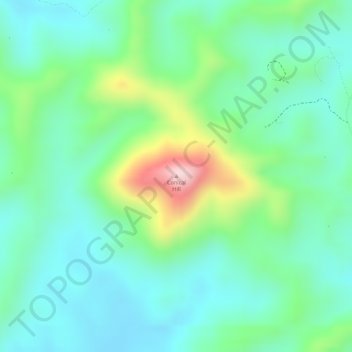 Mapa topográfico Conical Hill, altitud, relieve