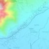 Mapa topográfico Qasba Lar, altitud, relieve
