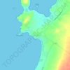 Mapa topográfico Bahía Inglesa, altitud, relieve