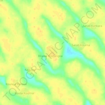 Mapa topográfico Melleta Bolonga, altitud, relieve