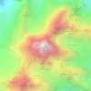 Mapa topográfico Grand Teton, altitud, relieve
