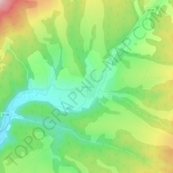 Mapa topográfico Șicasău, altitud, relieve