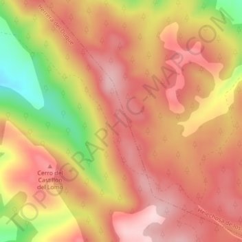 Mapa topográfico La Garguera, altitud, relieve