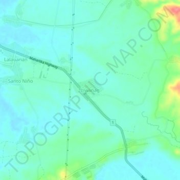 Mapa topográfico Liwanag, altitud, relieve