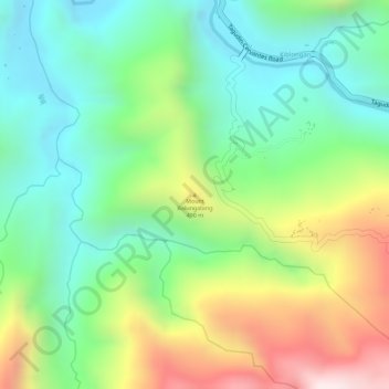Mapa topográfico Mount Balungabing, altitud, relieve