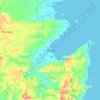 Mapa topográfico Bislig, altitud, relieve