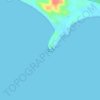 Mapa topográfico Cape Three Points, altitud, relieve