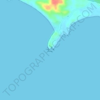 Mapa topográfico Cape Three Points, altitud, relieve