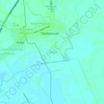 Mapa topográfico Estacion, altitud, relieve