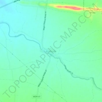 Mapa topográfico Ambode, altitud, relieve