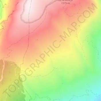 Mapa topográfico El Encinarillo, altitud, relieve