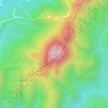 Mapa topográfico Mount Ayaas, altitud, relieve