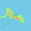 Mapa topográfico Isla Robinson Crusoe, altitud, relieve
