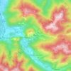 Mapa topográfico Boutx, altitud, relieve