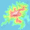 Mapa topográfico Serifos, altitud, relieve
