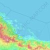 Mapa topográfico Bocas del Toro, altitud, relieve