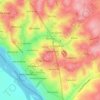 Mapa topográfico Ñemby, altitud, relieve