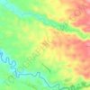 Mapa topográfico Betulia, altitud, relieve