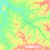 Mapa topográfico Tobati, altitud, relieve