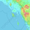 Mapa topográfico Provincia de Trat, altitud, relieve