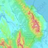 Mapa topográfico Emberá-Wounaan, altitud, relieve