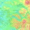 Mapa topográfico Panguipulli, altitud, relieve