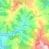 Mapa topográfico Anievas, altitud, relieve