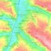 Mapa topográfico Kramatorsk, altitud, relieve