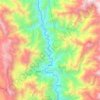 Mapa topográfico Balsas, altitud, relieve