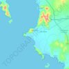 Mapa topográfico Samanco, altitud, relieve