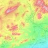 Mapa topográfico El Vinalopó Medio, altitud, relieve