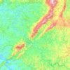 Mapa topográfico São Tomé das Letras, altitud, relieve