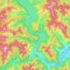 Mapa topográfico Bicaz, altitud, relieve
