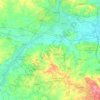 Mapa topográfico South Derbyshire, altitud, relieve