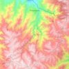 Mapa topográfico Pimampiro, altitud, relieve