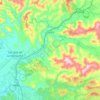 Mapa topográfico Lanco, altitud, relieve