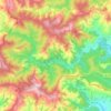 Mapa topográfico Oencia, altitud, relieve