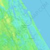 Mapa topográfico New Smyrna Beach, altitud, relieve
