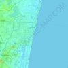 Mapa topográfico சென்னை - Chennai, altitud, relieve