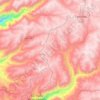 Mapa topográfico Chupamarca, altitud, relieve