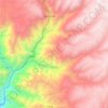 Mapa topográfico Huachos, altitud, relieve