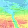 Mapa topográfico Manatí, altitud, relieve